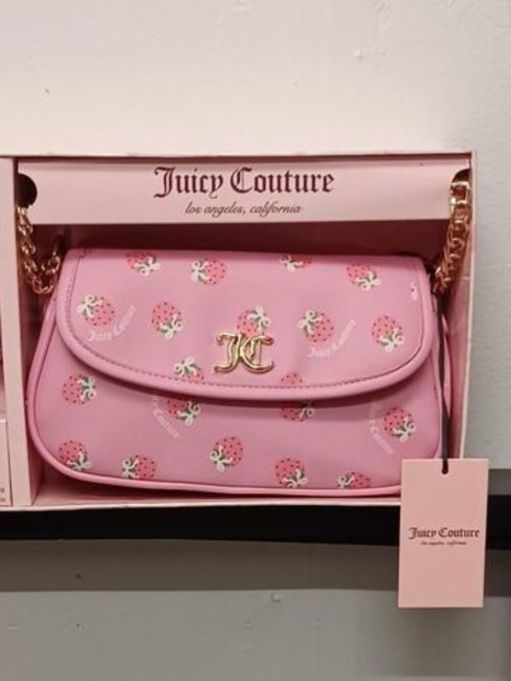 Juicy Couture Strawberry Mini Shoulder Bag w/ Heart Coin Purse • NWT